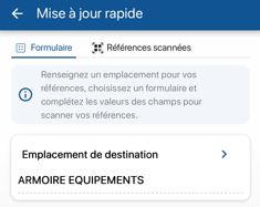 Emplacement de destination