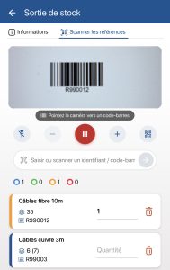 Sortie de produit
