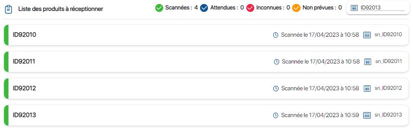 Recevoir des articles avec des scanners sur K inventory logiciel de gestion de stock en ligne