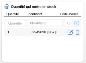Mobile - Sortie de variante ou lot