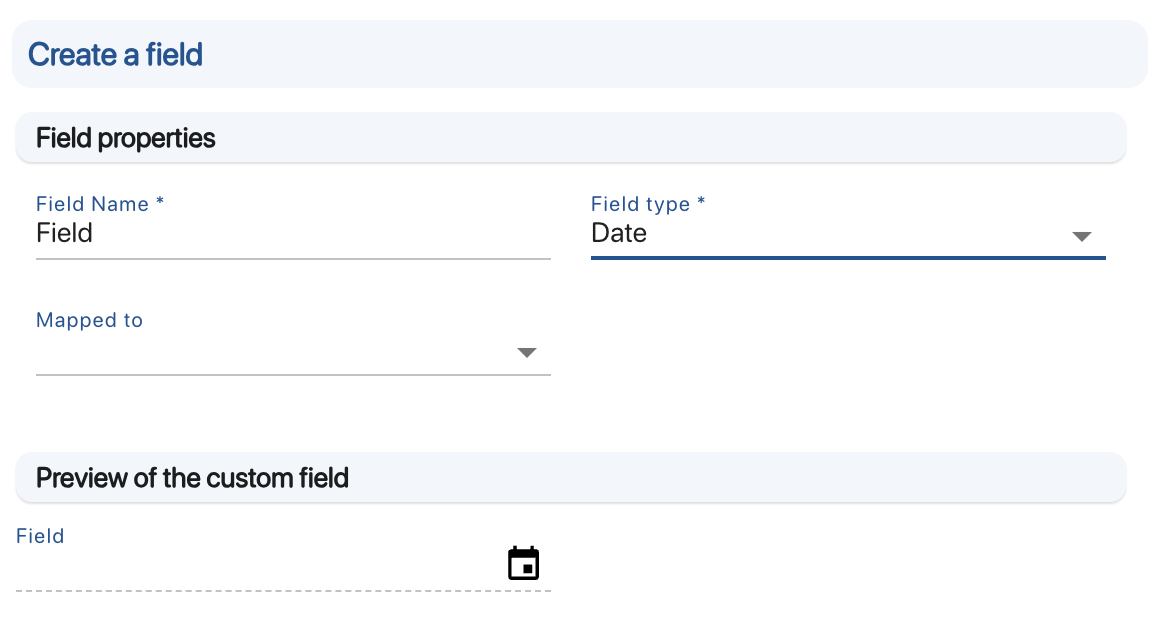 Create a Date field – K Inventory
