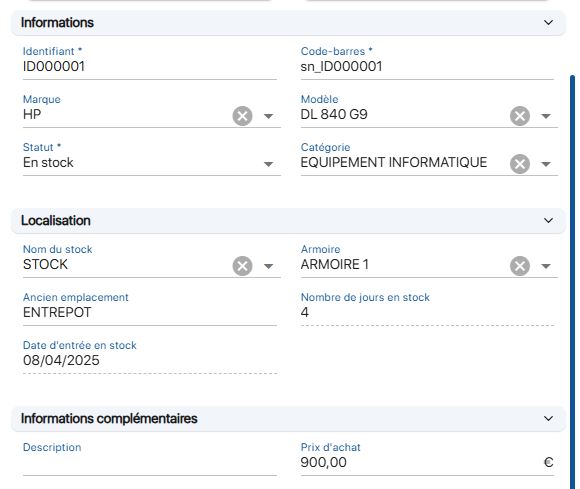Modification - Empty the Description field after a transfer - Checks