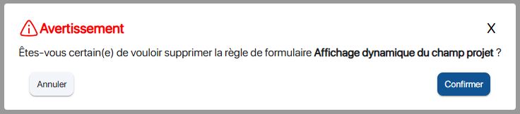 Deleting a form rule
