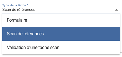 liste type de tâche intervention perso