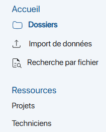 Liste des types de ressources disponibles