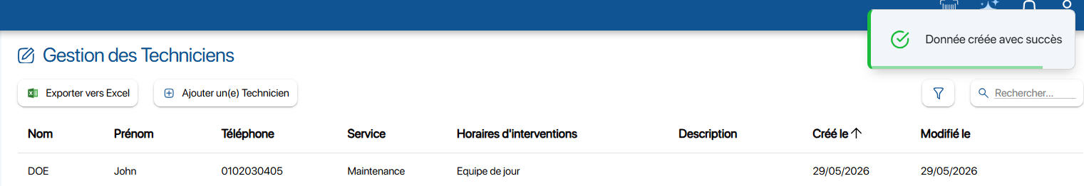 Liste des ressources