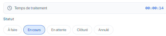 Statuts d'un évènement du planning de K inventory