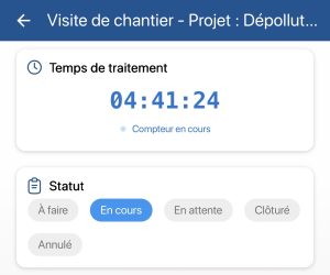 Statuts d’un évènement du planning de K inventory