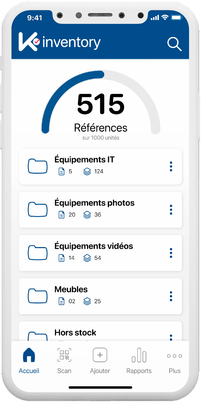 The K inventory stock and inventory management application