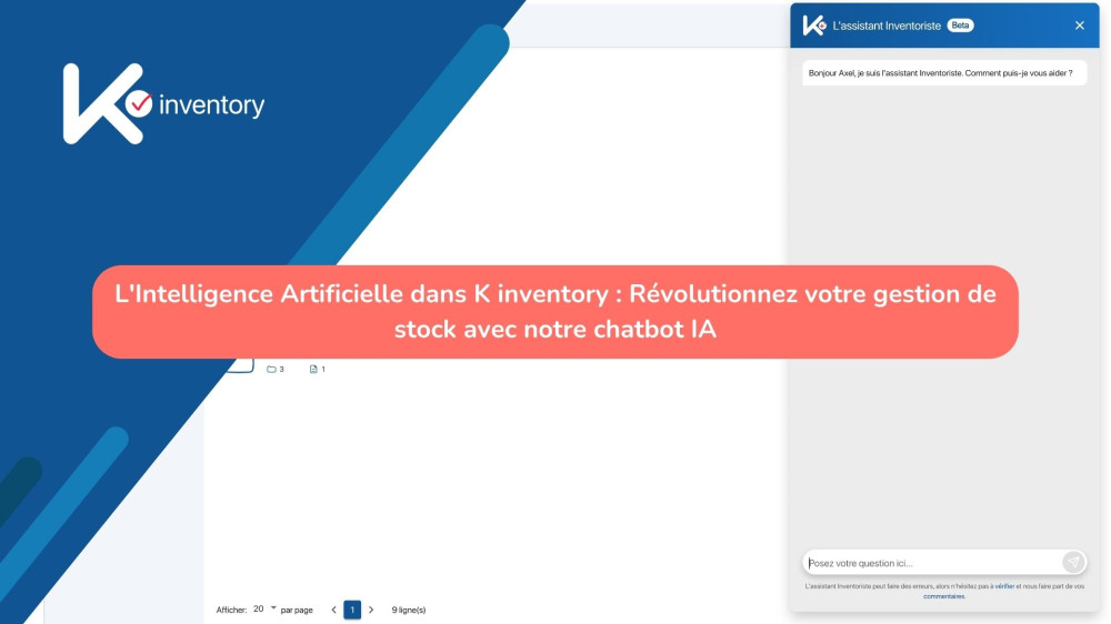 L'Intelligence Artificielle dans K inventory : Révolutionnez Votre Gestion de Stock avec Notre Chatbot IA