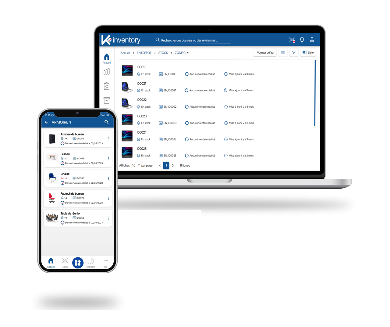 Interface de gestion K inventory